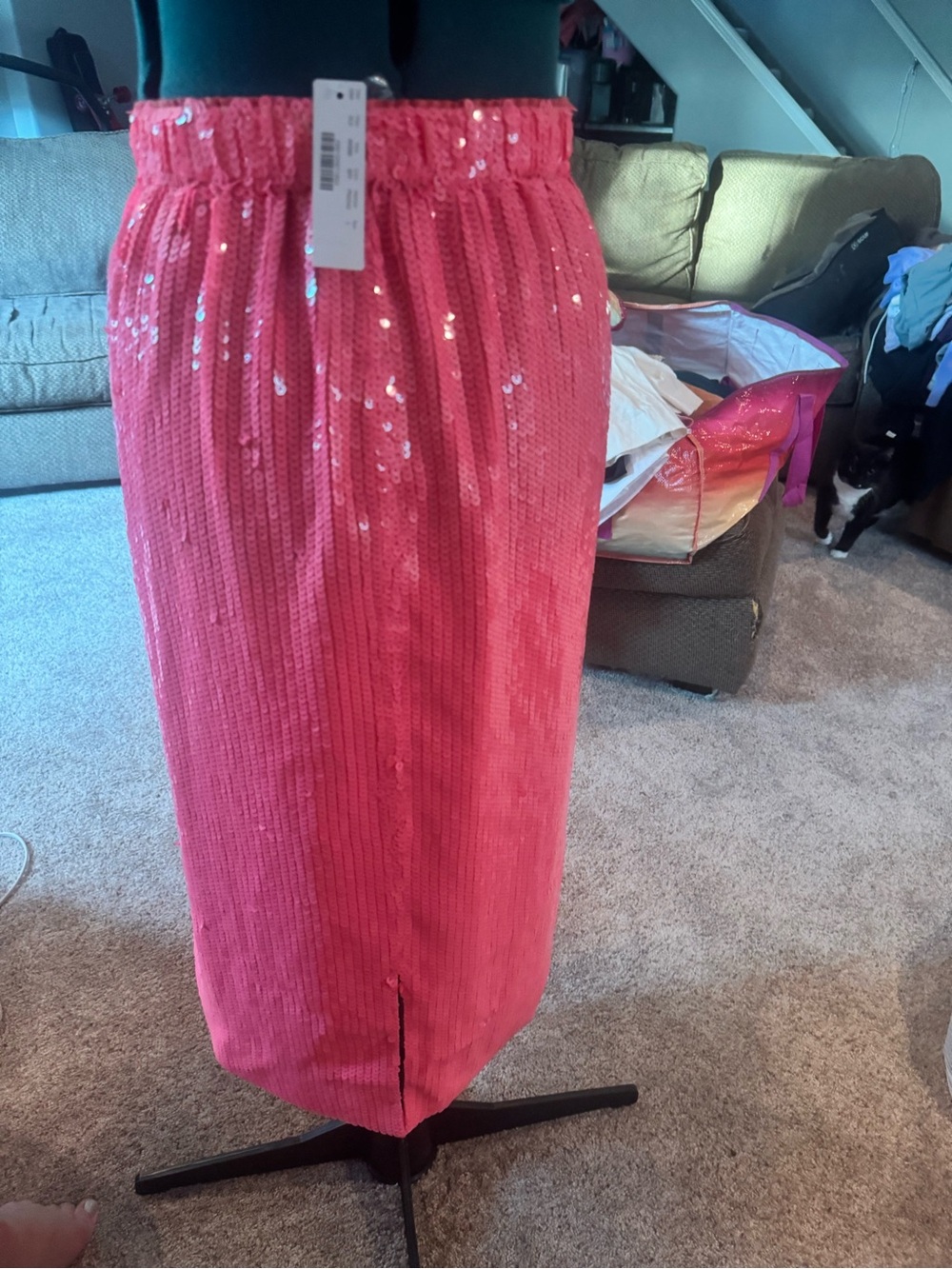 J. Crew Pink Sequin Maxi Skirt - Picture 3 of 4